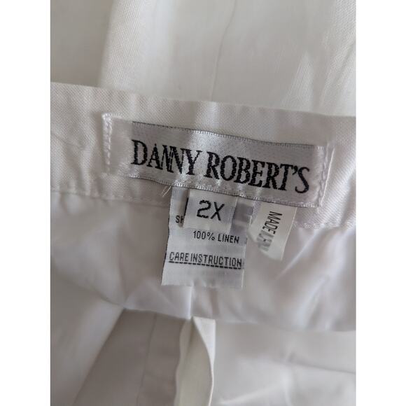 NWT! DANNY ROBERT'S! 100% FINE WHITE LINEN WIDE LEG PANTS, SLACKS! SZ 2X - Picture 9 of 12